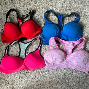 Pink sports bras
